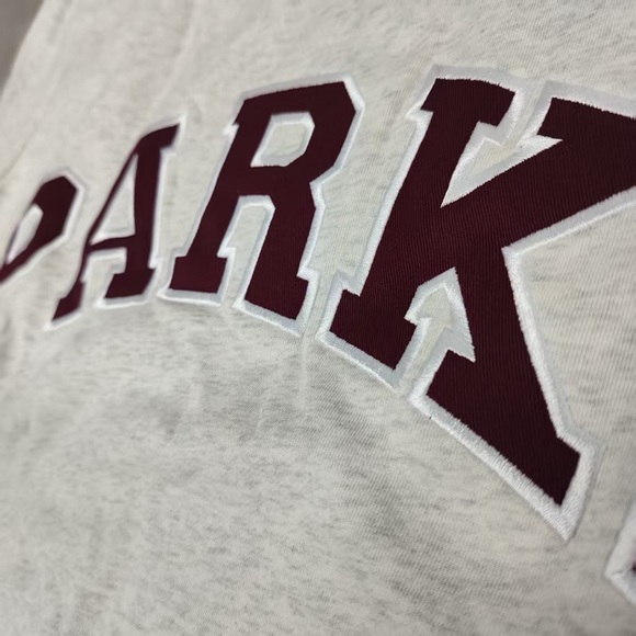 PARKE Gray And Maroon Mock Neck Sweatshirt - Picture 5 of 7